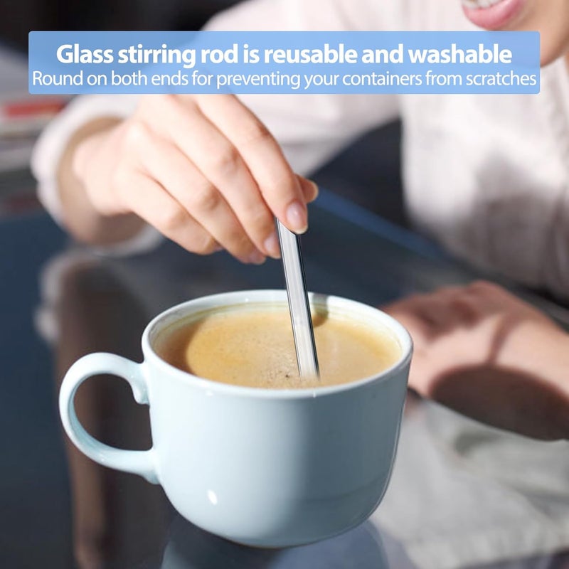 LIFEHIM 15 Pack Glass Stirring Rods: Diameter 0.314 inch Length 10 inch Glass Stir Sticks, Borosilicate Glass Stirring Rod for Mixing Lab - Image 5
